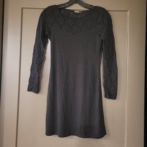 Little Black Dress with Lace Shoulder and Sleeves